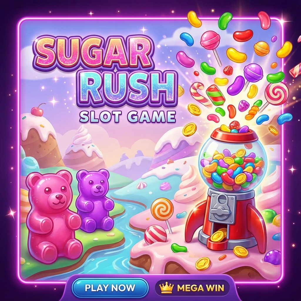 Sugar Rush slot poster in Gala Casino guide